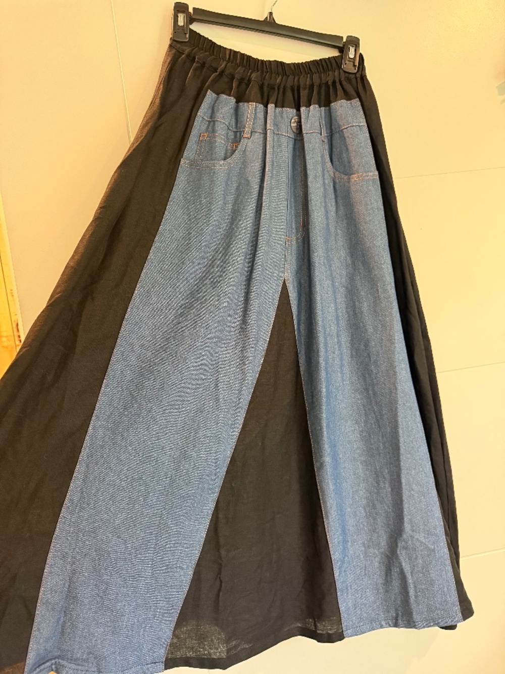 Fashion Brand Company Linen and Denim Skirt Sz S